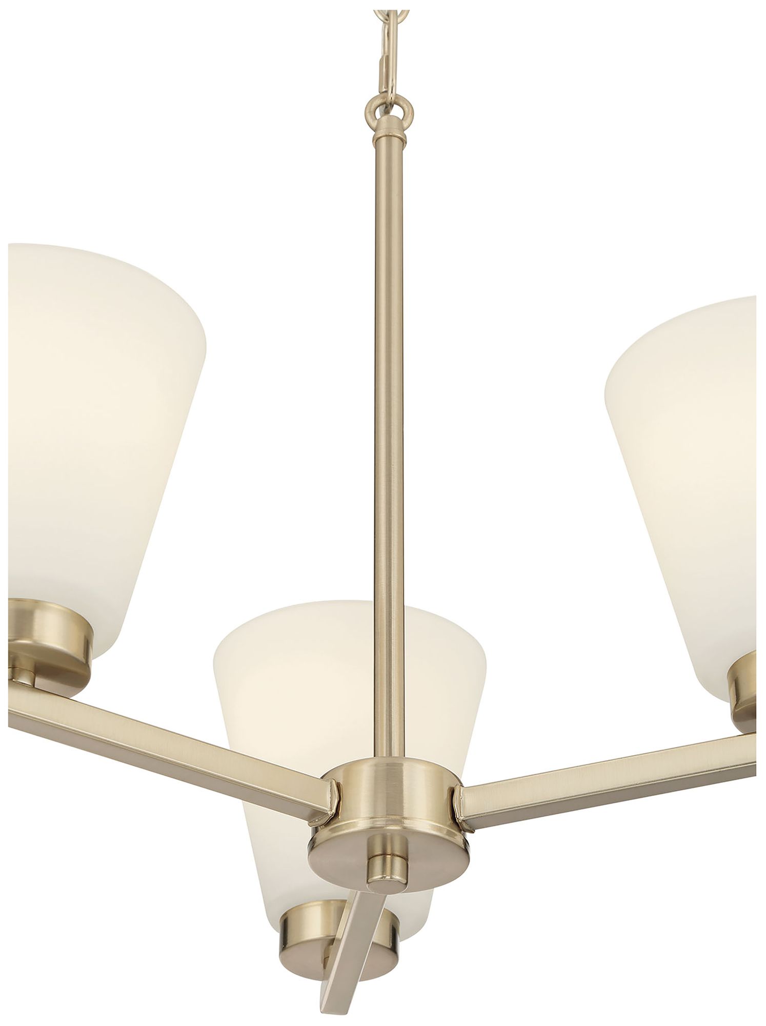 Image 4 Millennium Strayhan 3-Light 18" Modern Gold Chandelier with Glass Shade more views