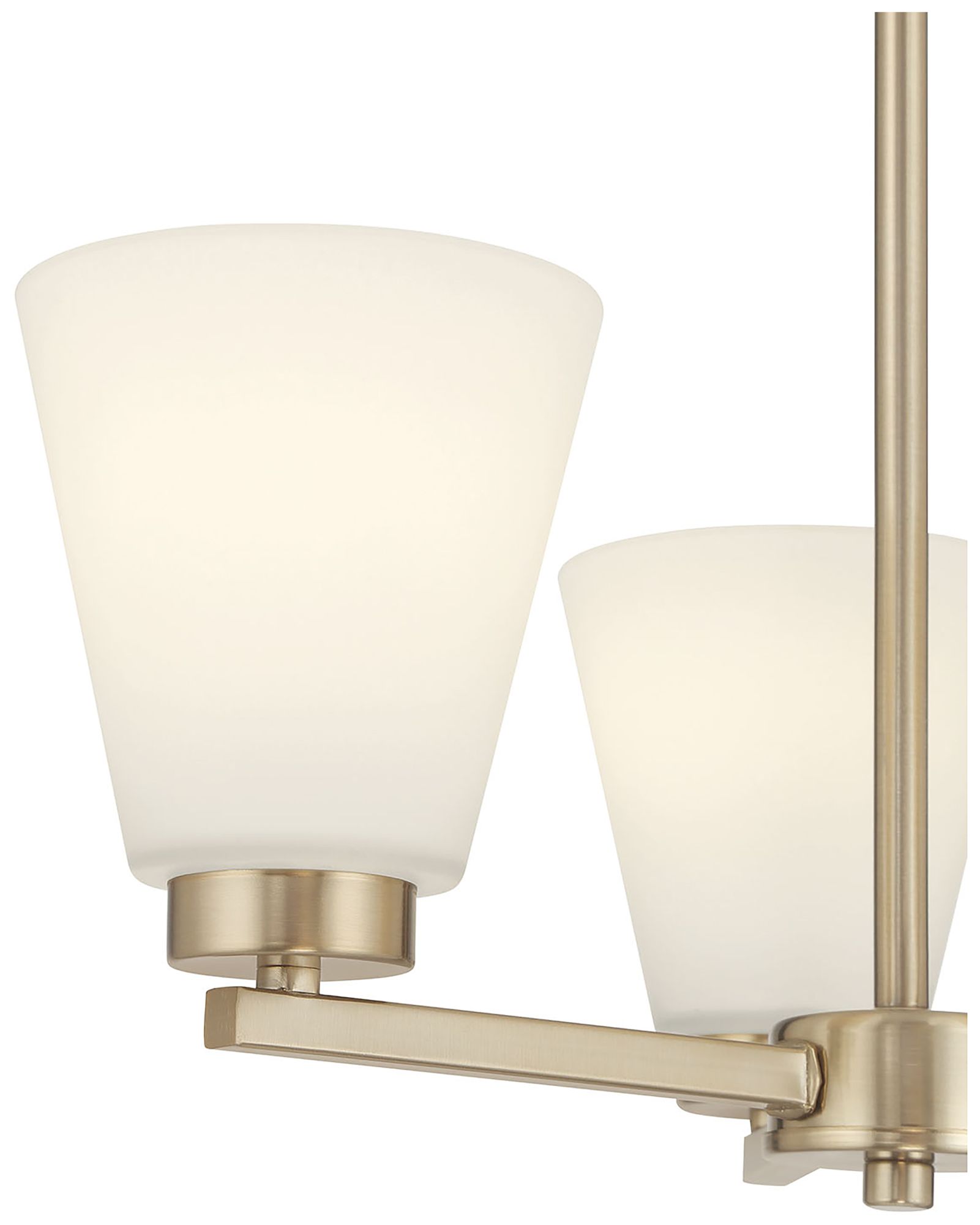 Image 5 Millennium Strayhan 3-Light 18" Modern Gold Chandelier with Glass Shade more views