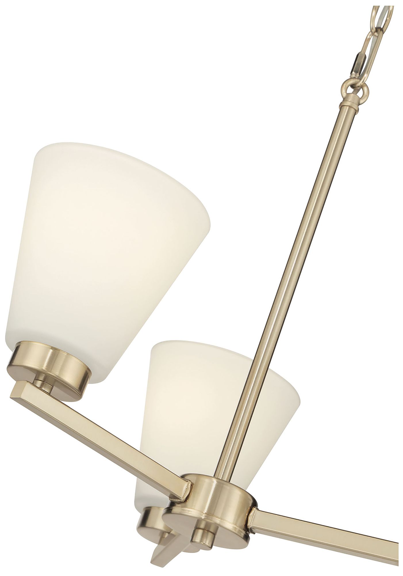 Image 6 Millennium Strayhan 3-Light 18" Modern Gold Chandelier with Glass Shade more views
