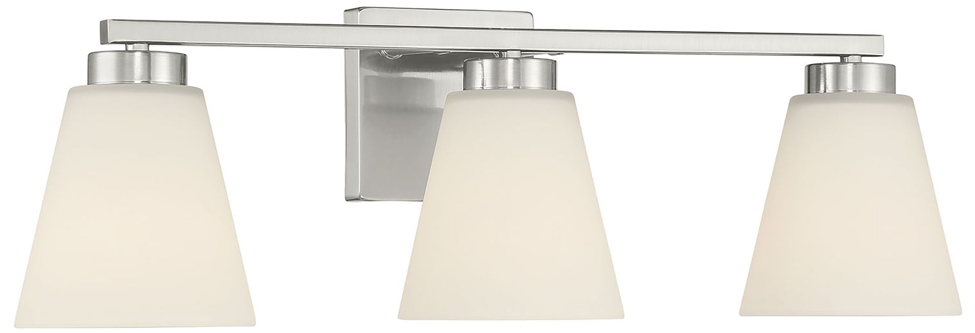 Millennium Strayhan 3-Light 22" Brushed Nickel Vanity Light with Shade