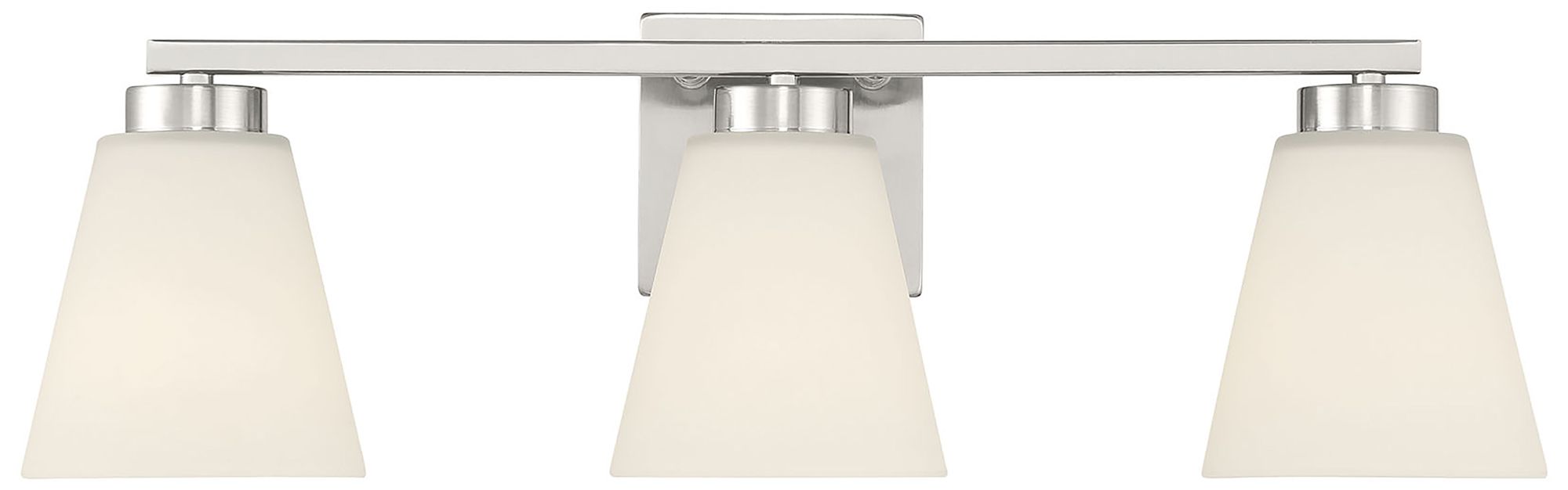 Image 3 Millennium Strayhan 3-Light 22" Brushed Nickel Vanity Light with Shade more views