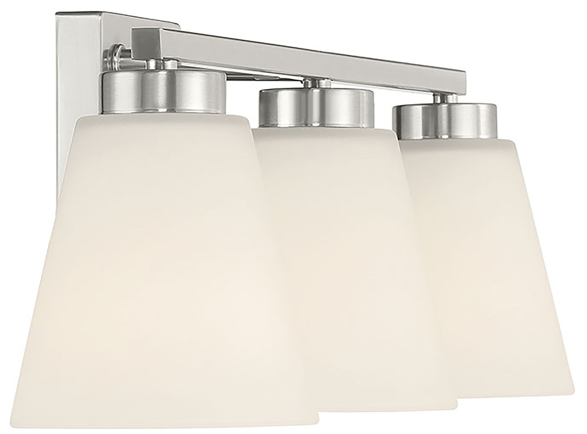 Image 4 Millennium Strayhan 3-Light 22" Brushed Nickel Vanity Light with Shade more views
