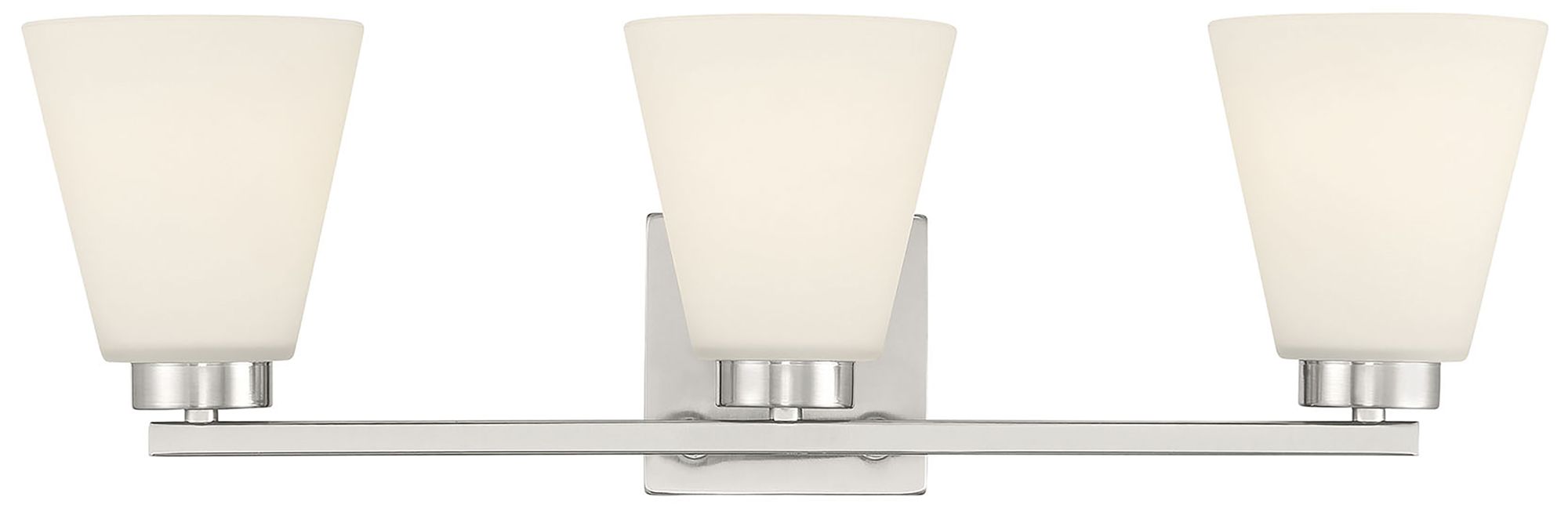 Image 5 Millennium Strayhan 3-Light 22" Brushed Nickel Vanity Light with Shade more views