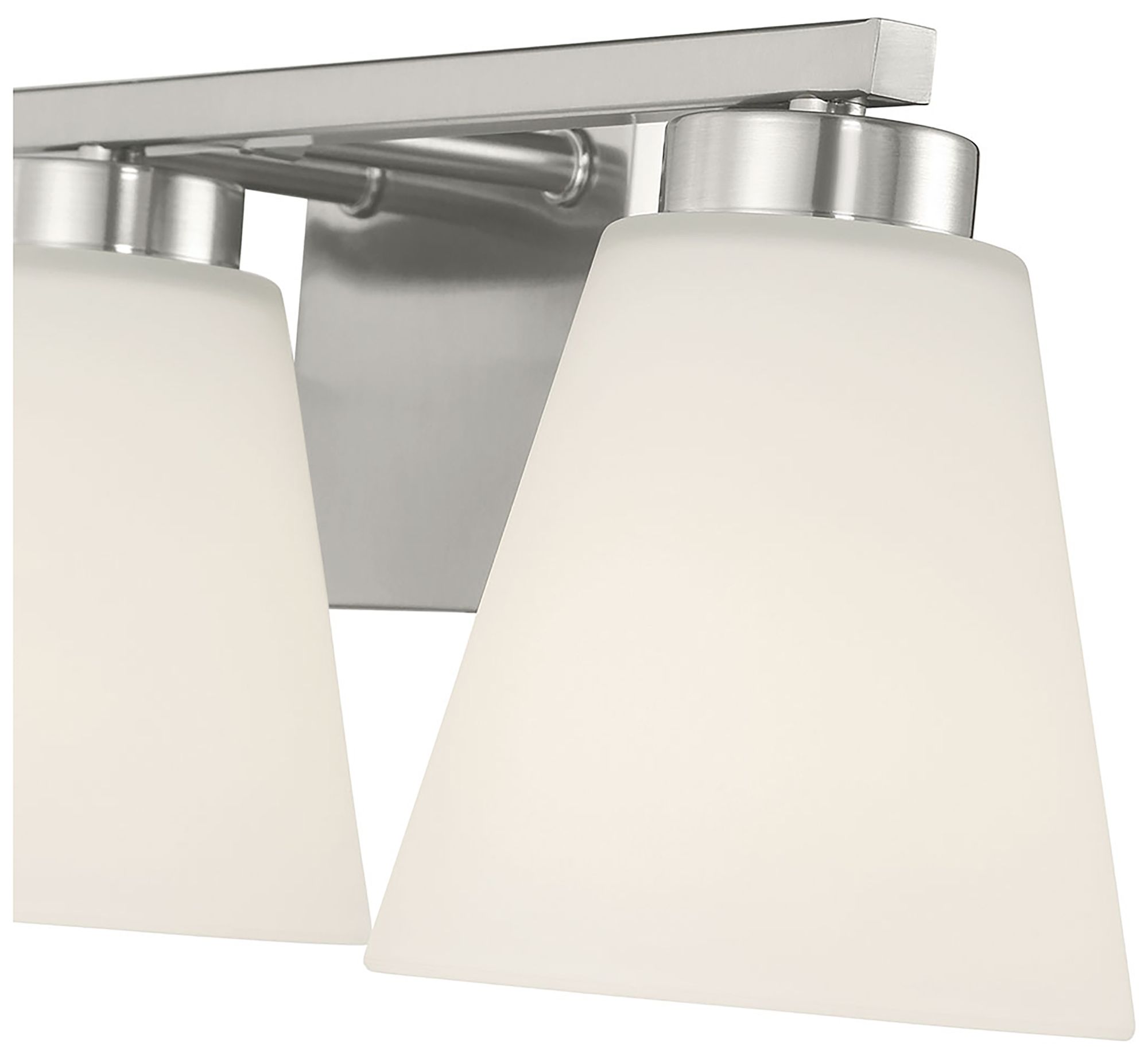 Image 6 Millennium Strayhan 3-Light 22" Brushed Nickel Vanity Light with Shade more views