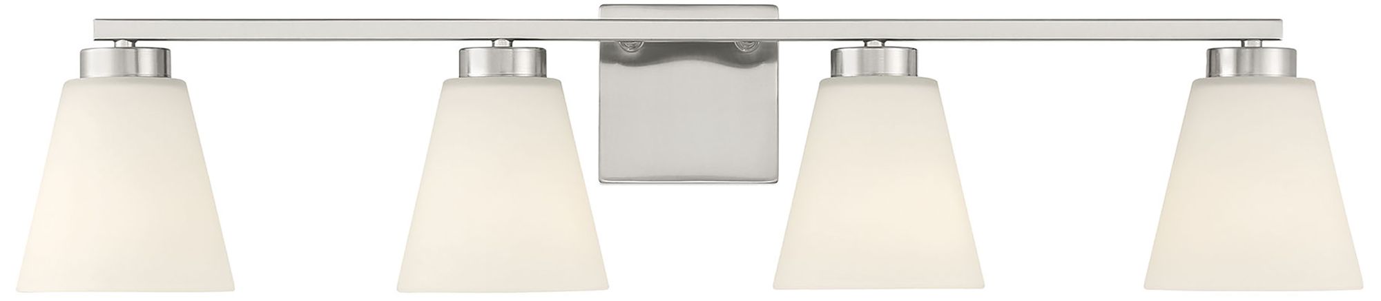 Image 3 Millennium Strayhan 4-Light 31" Brushed Nickel Vanity Light with Shade more views