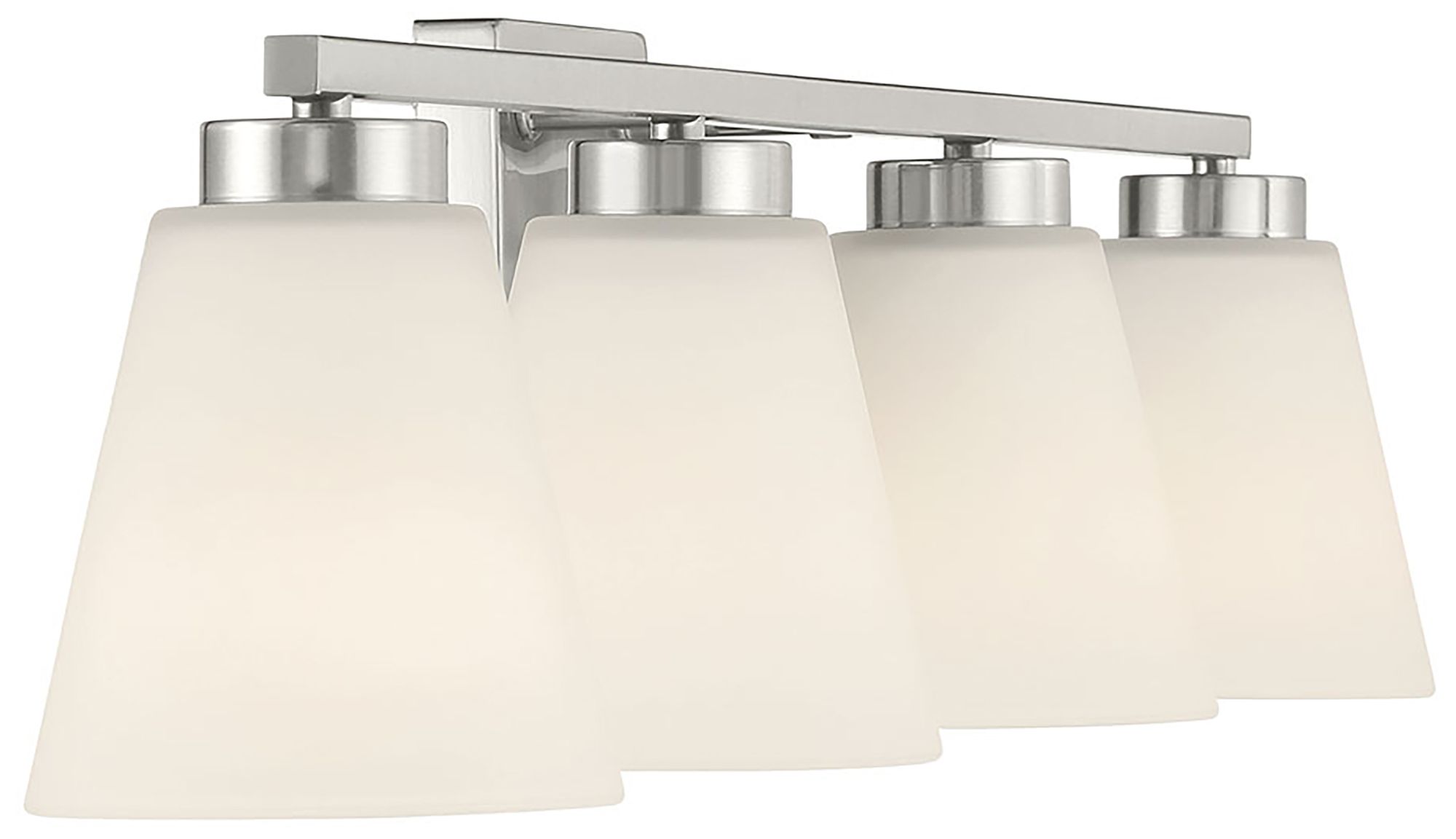 Image 4 Millennium Strayhan 4-Light 31" Brushed Nickel Vanity Light with Shade more views