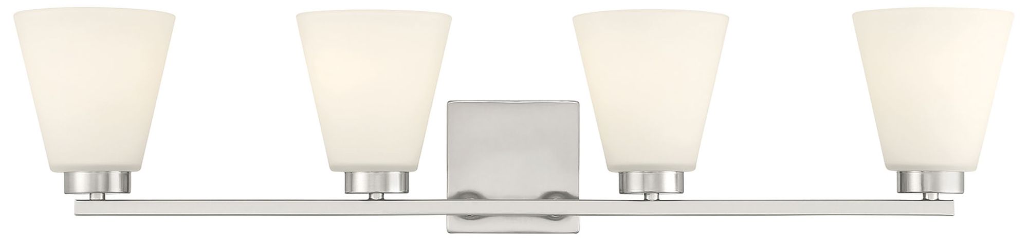 Image 5 Millennium Strayhan 4-Light 31" Brushed Nickel Vanity Light with Shade more views