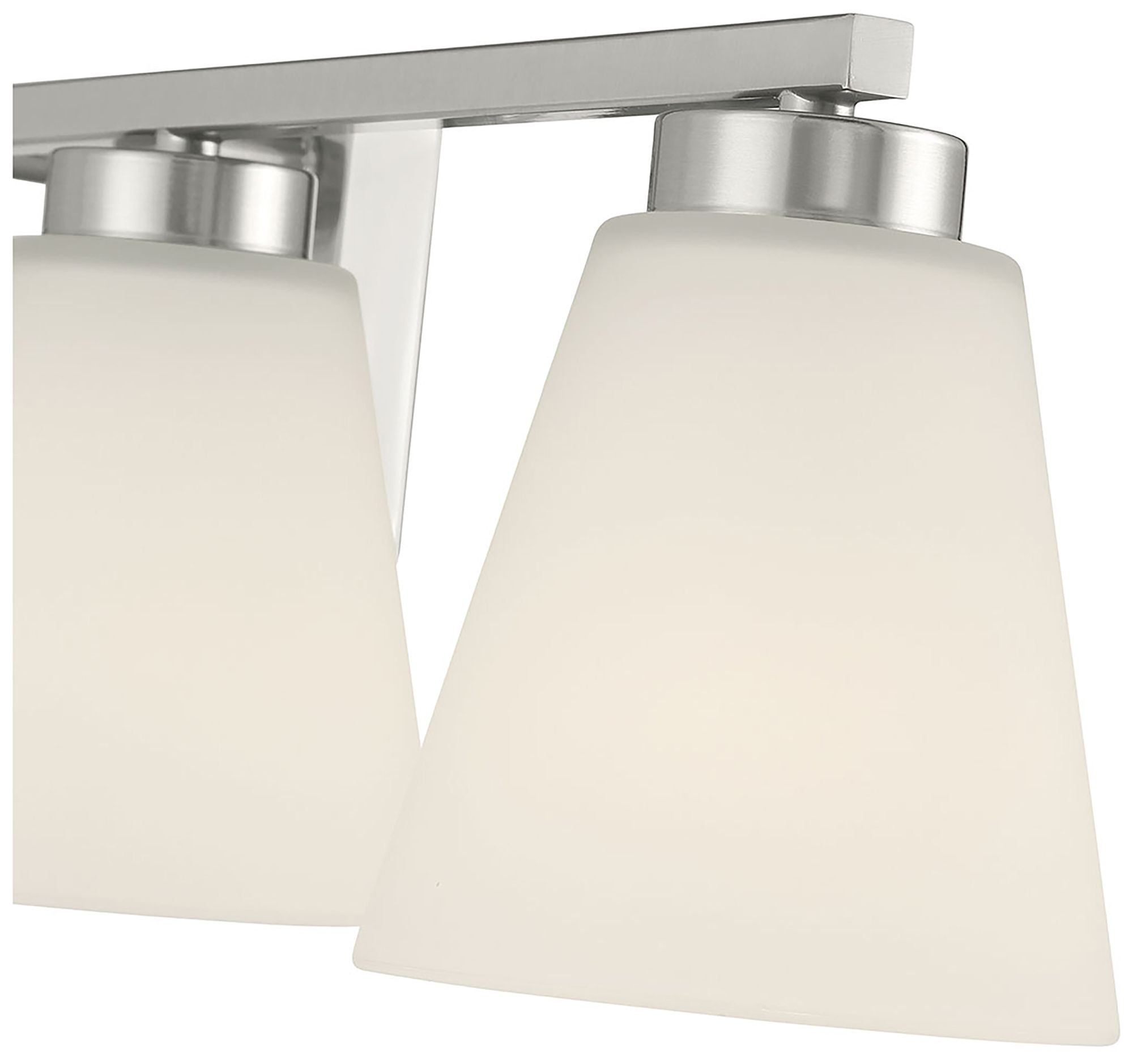 Image 6 Millennium Strayhan 4-Light 31" Brushed Nickel Vanity Light with Shade more views