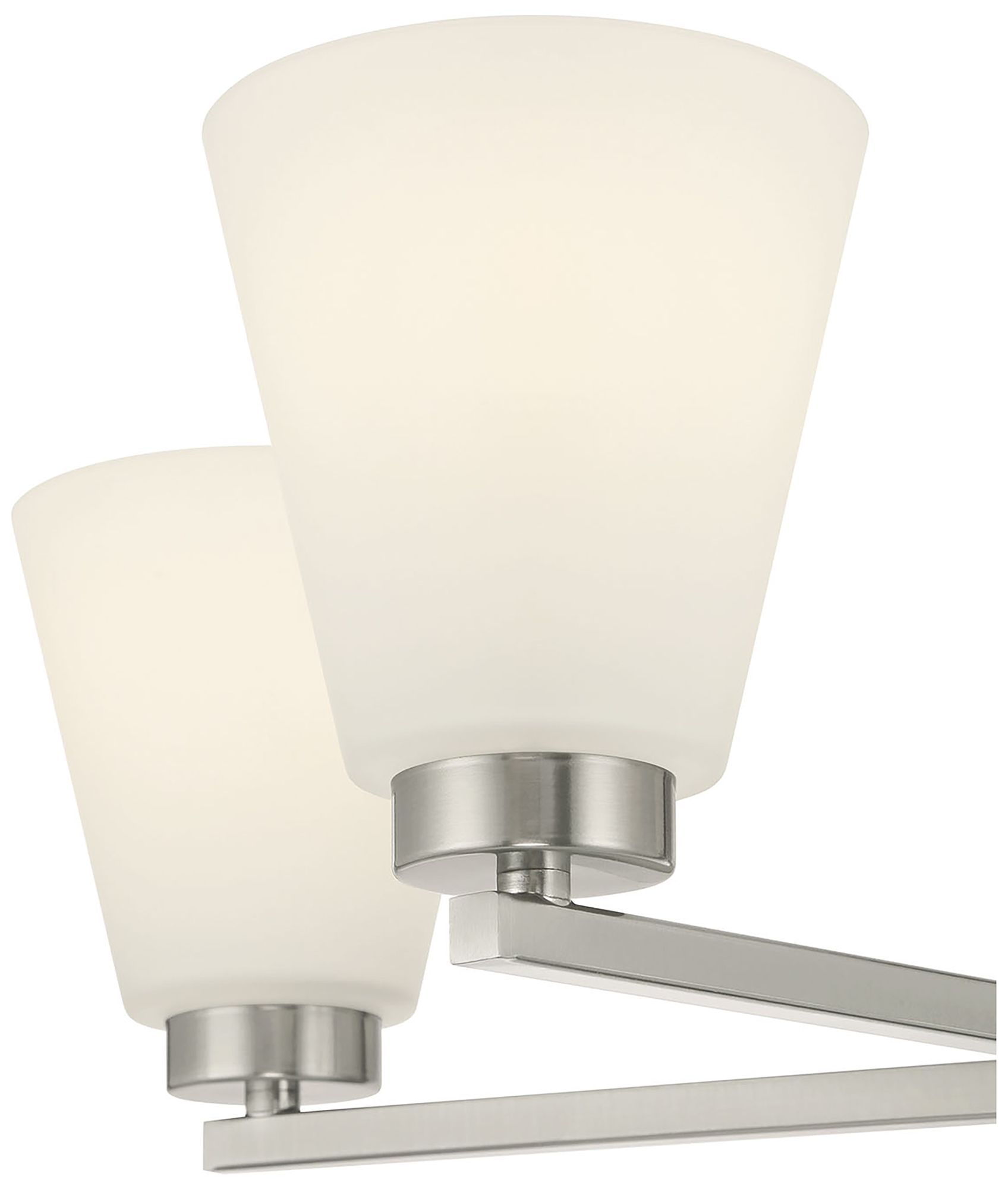 Image 5 Millennium Strayhan 5-Light 24" Brushed Nickel Chandelier with Glass Shade more views