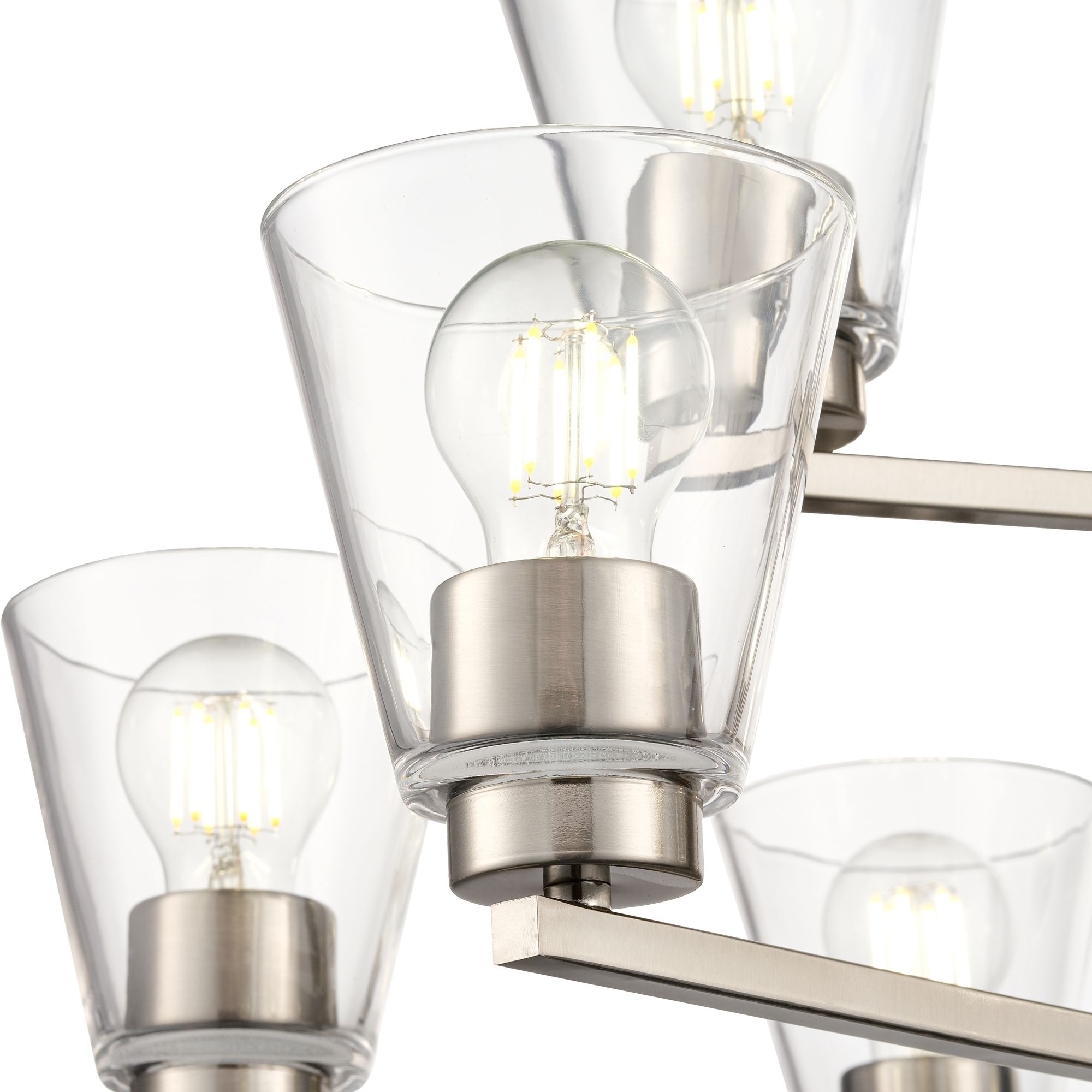 Image 4 Millennium Strayhan 9-Light 28.5" Brushed Nickel Chandelier with Shade more views