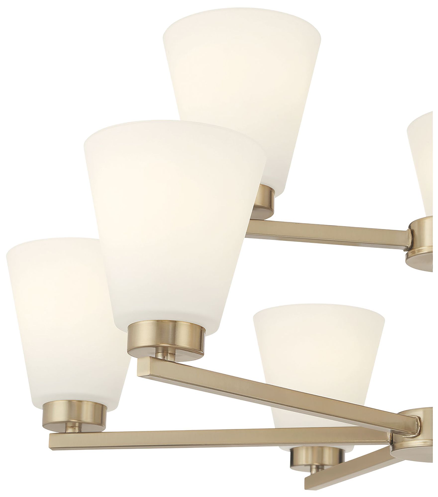 Image 5 Millennium Strayhan 9-Light 28.5" Modern Gold Chandelier with Glass Shade more views