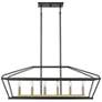 1_Millennium Surrey Chandelier Ceiling Light Matte Black / Vintage Brass