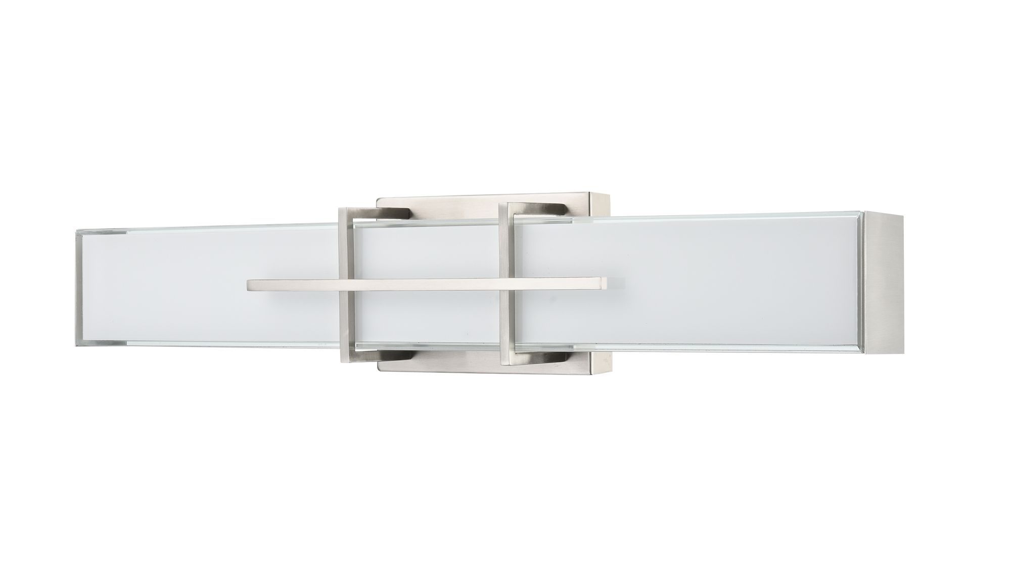 Image 2 Millennium Tocco 3CCT LED 24" Brushed Nickel Vanity Light with Glass Shade more views