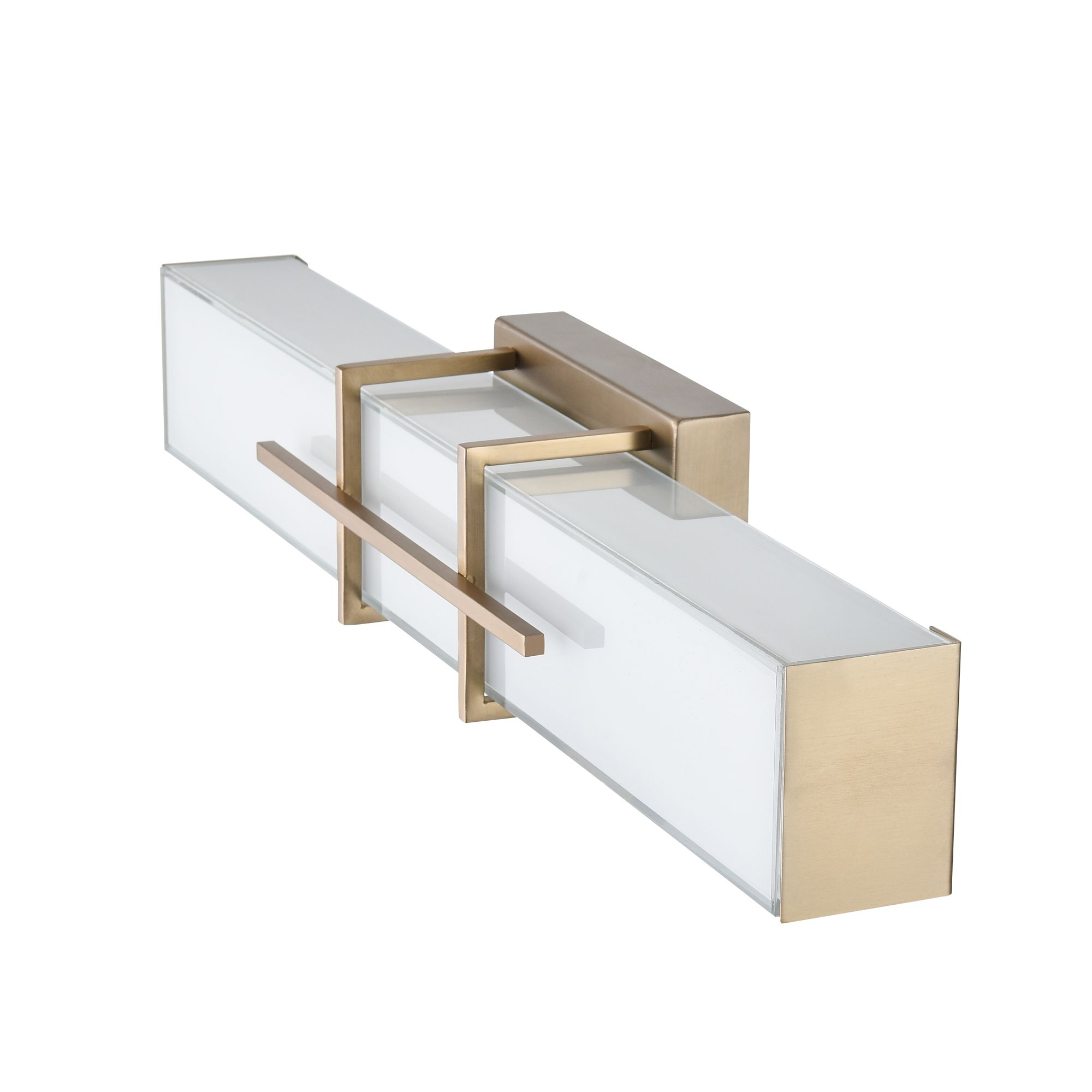 Image 2 Millennium Tocco 3CCT LED 24" Modern Gold Vanity Light with Glass Shade more views