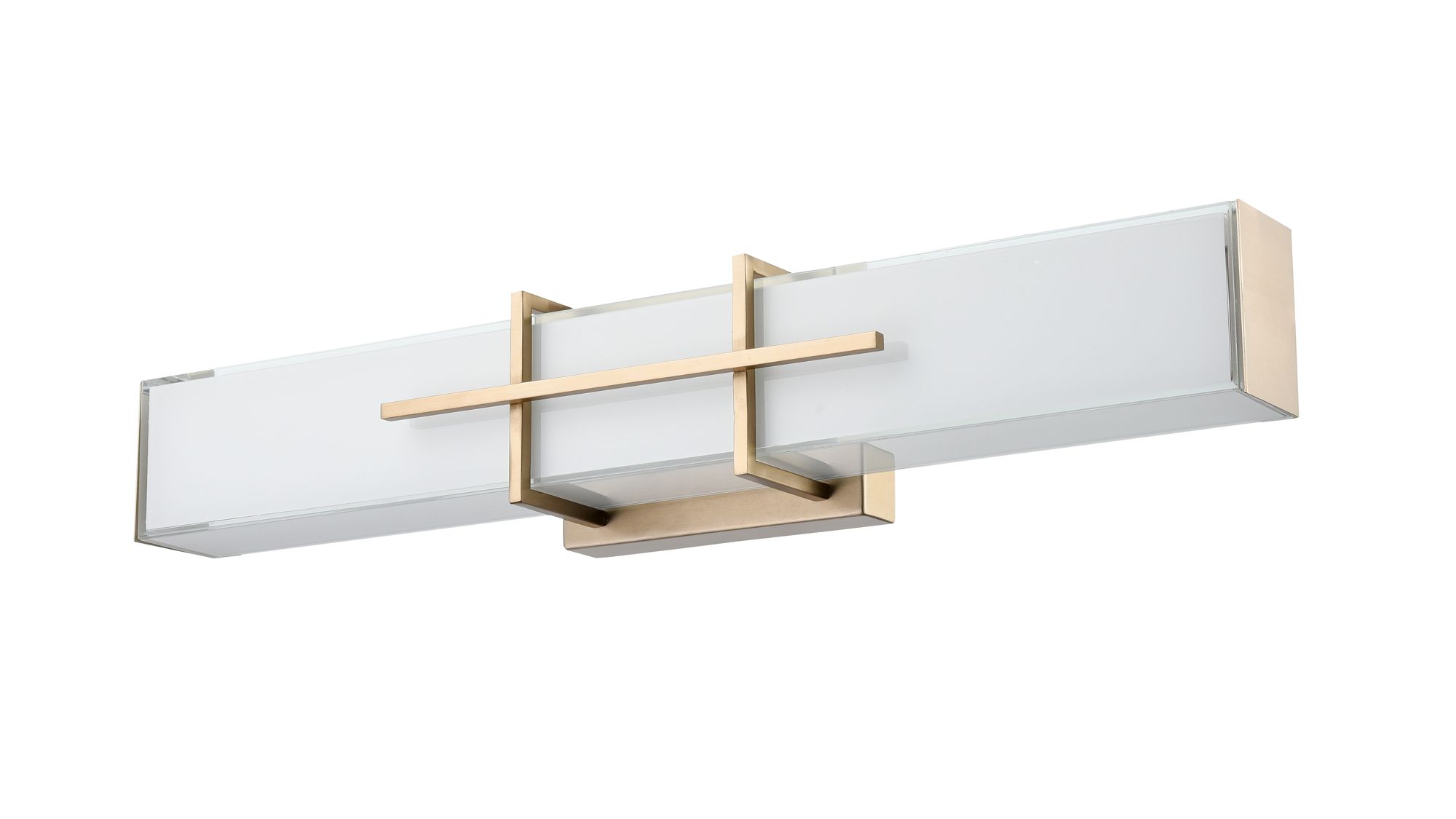 Image 5 Millennium Tocco 3CCT LED 24" Modern Gold Vanity Light with Glass Shade more views