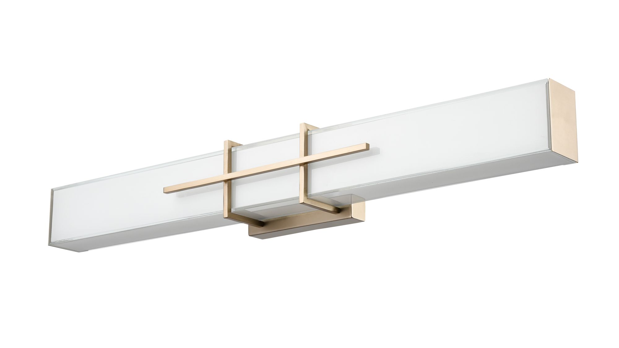 Image 3 Millennium Tocco 3CCT LED 32" Modern Gold Vanity Light with Glass Shade more views