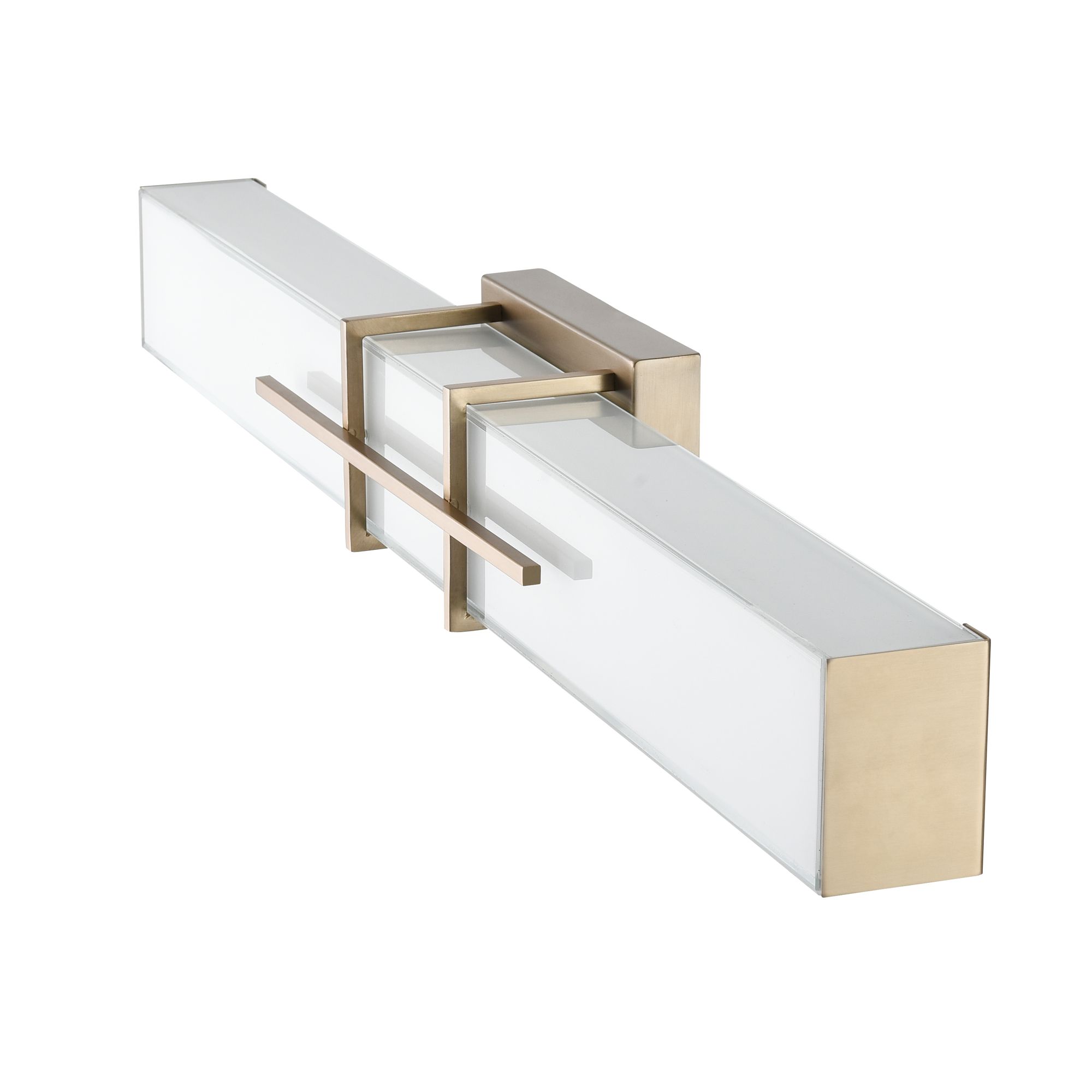 Image 4 Millennium Tocco 3CCT LED 32" Modern Gold Vanity Light with Glass Shade more views