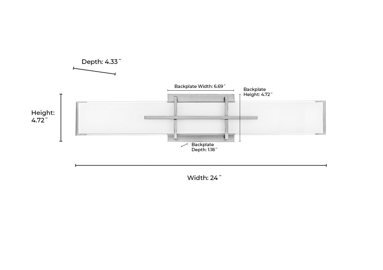 Image 6 Millennium Tocco Vanity LED Brushed Nickel more views