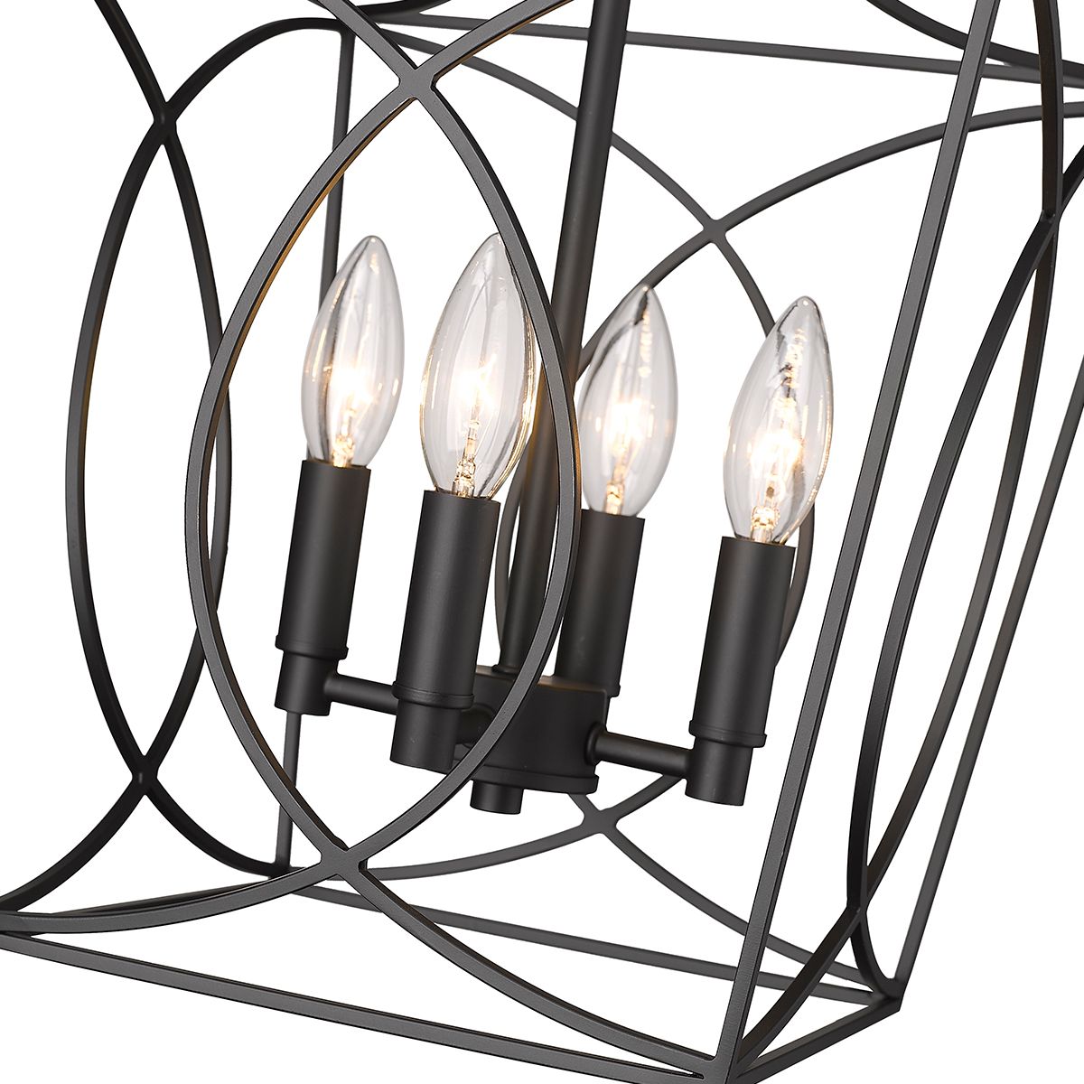 Image 6 Millennium Tracy 4-Light 12" Matte Black Pendant with Metal Shade more views