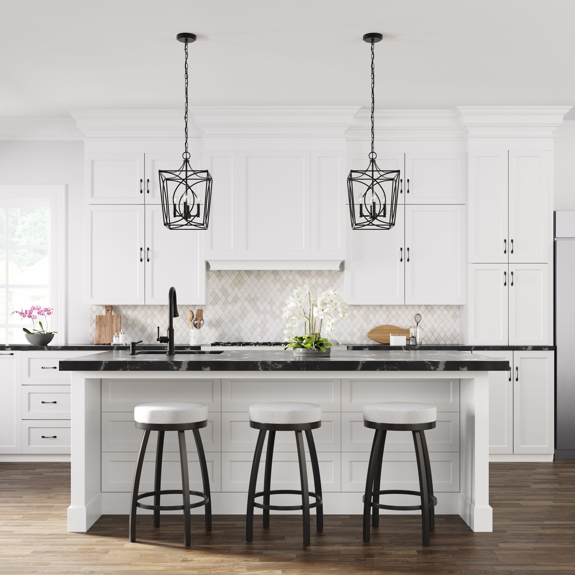 Image 7 Millennium Tracy 4-Light 12" Matte Black Pendant with Metal Shade more views