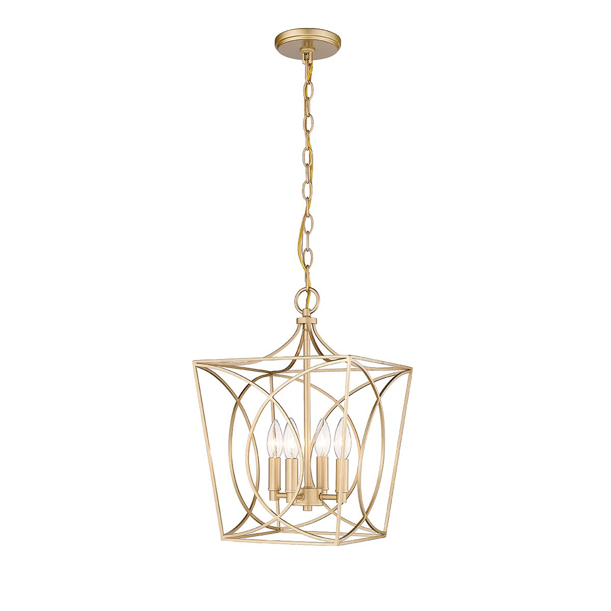 Image 4 Millennium Tracy 4-Light 12" Painted Modern Gold Pendant with Metal Shade more views