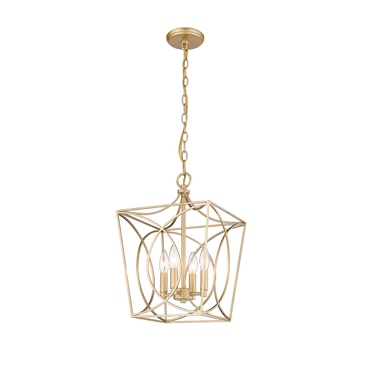 Image 5 Millennium Tracy 4-Light 12" Painted Modern Gold Pendant with Metal Shade more views