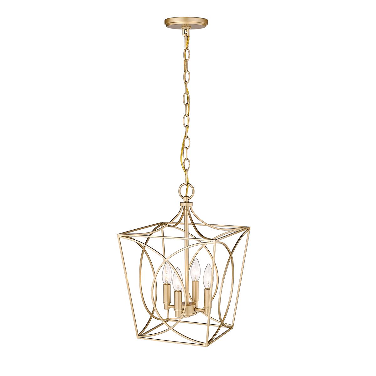 Image 6 Millennium Tracy 4-Light 12" Painted Modern Gold Pendant with Metal Shade more views