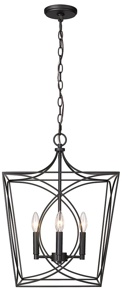 Millennium Tracy 4-Light 15.87" Matte Black Pendant with Metal Shade