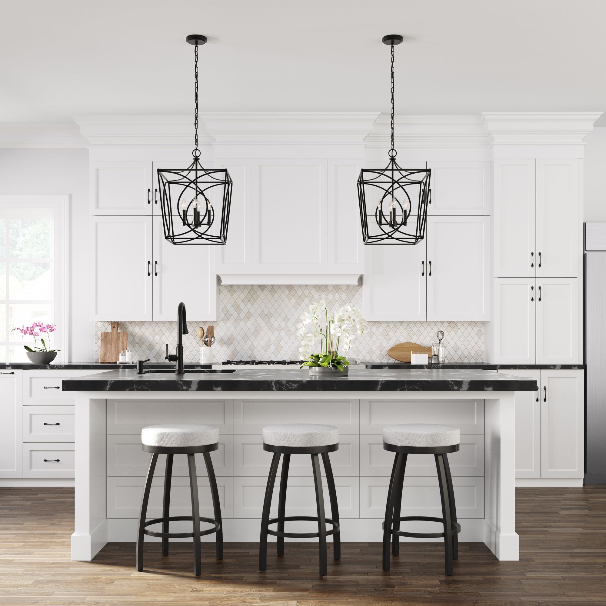 Image 2 Millennium Tracy 4-Light 15.87" Matte Black Pendant with Metal Shade more views