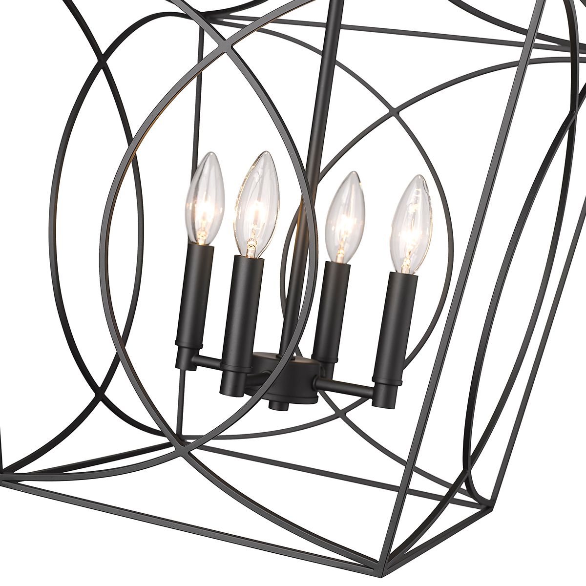 Image 5 Millennium Tracy 4-Light 15.87" Matte Black Pendant with Metal Shade more views