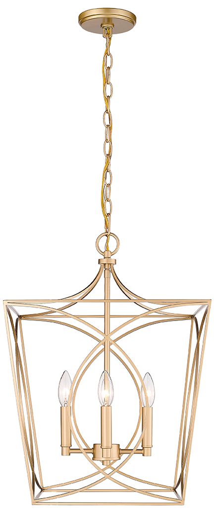 Millennium Tracy 4-Light 16" Painted Modern Gold Pendant with Metal Shade