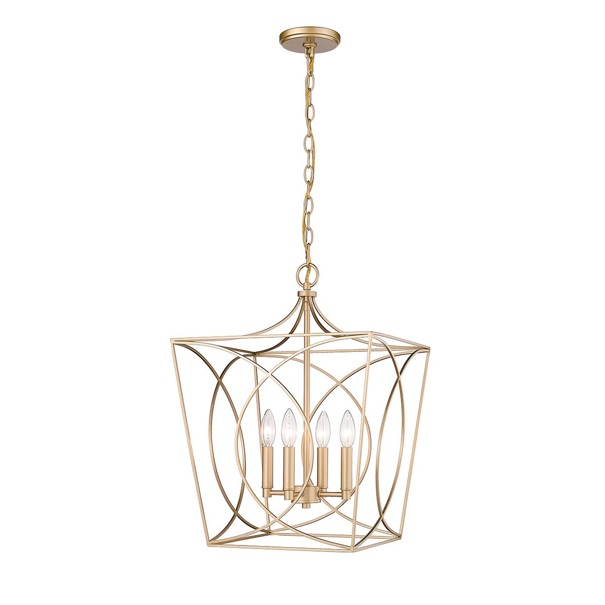 Image 2 Millennium Tracy 4-Light 16" Painted Modern Gold Pendant with Metal Shade more views
