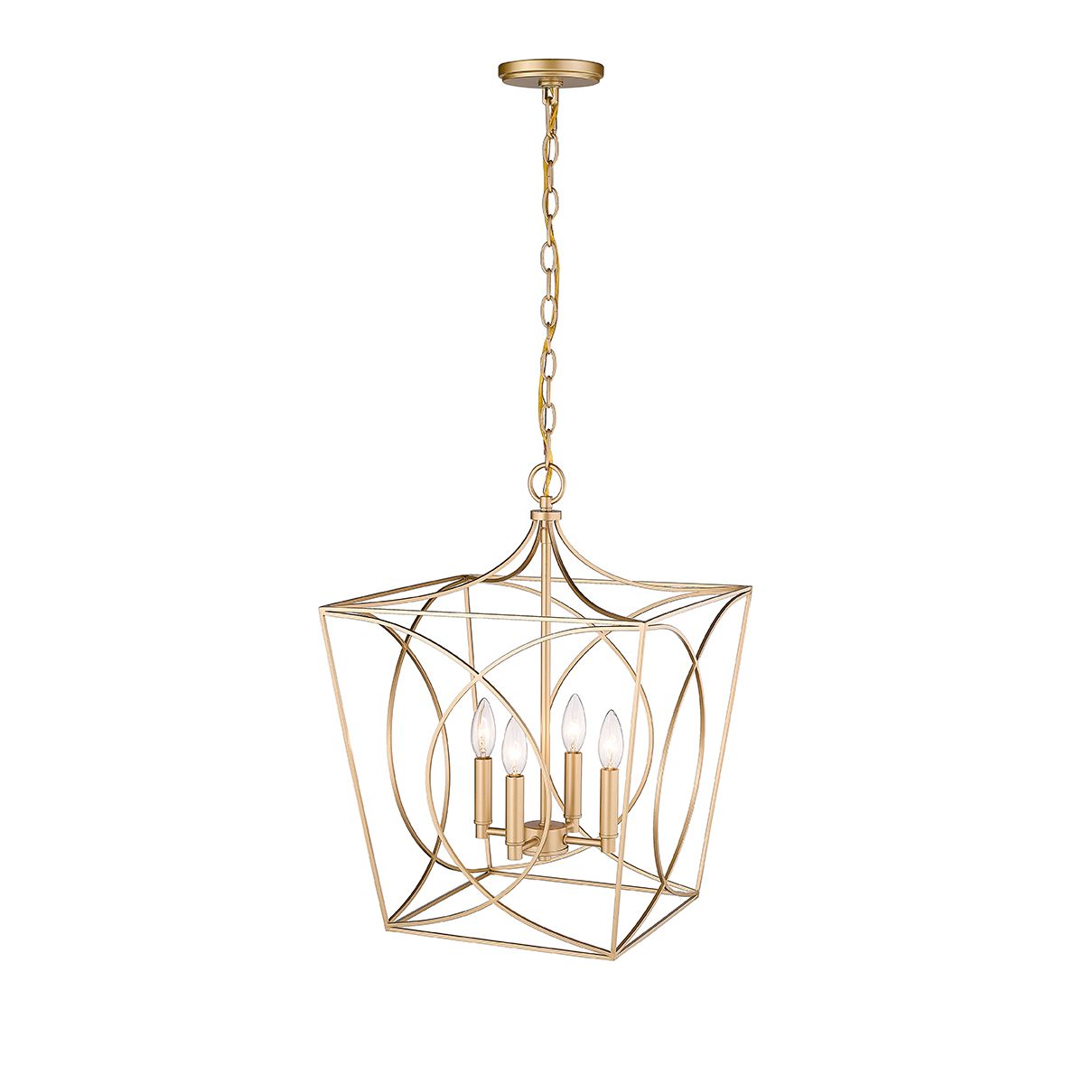 Image 4 Millennium Tracy 4-Light 16" Painted Modern Gold Pendant with Metal Shade more views