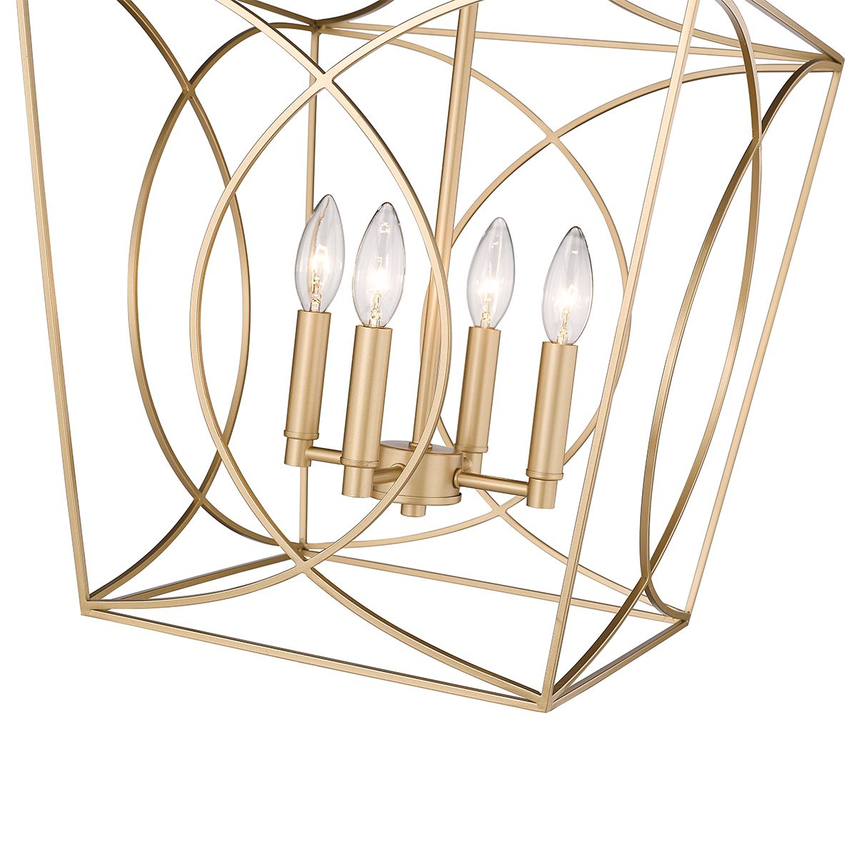 Image 5 Millennium Tracy 4-Light 16" Painted Modern Gold Pendant with Metal Shade more views