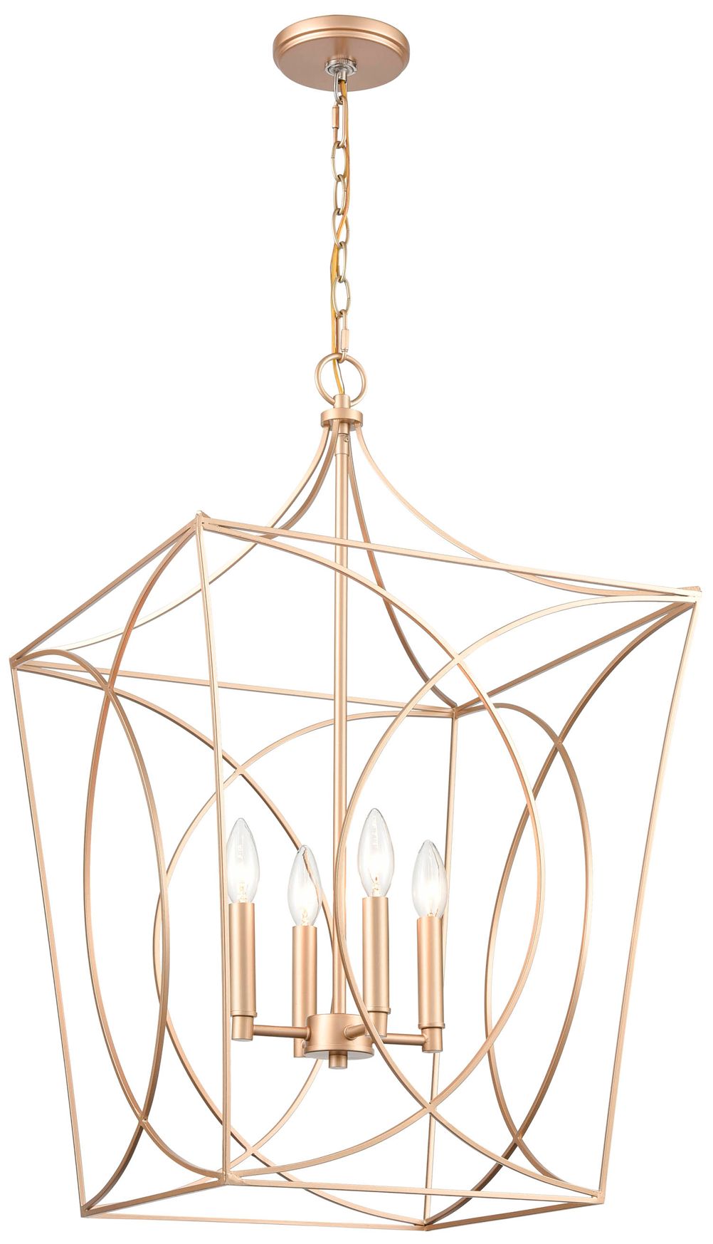 Millennium Tracy 4-Light 18" Painted Modern Gold Pendant