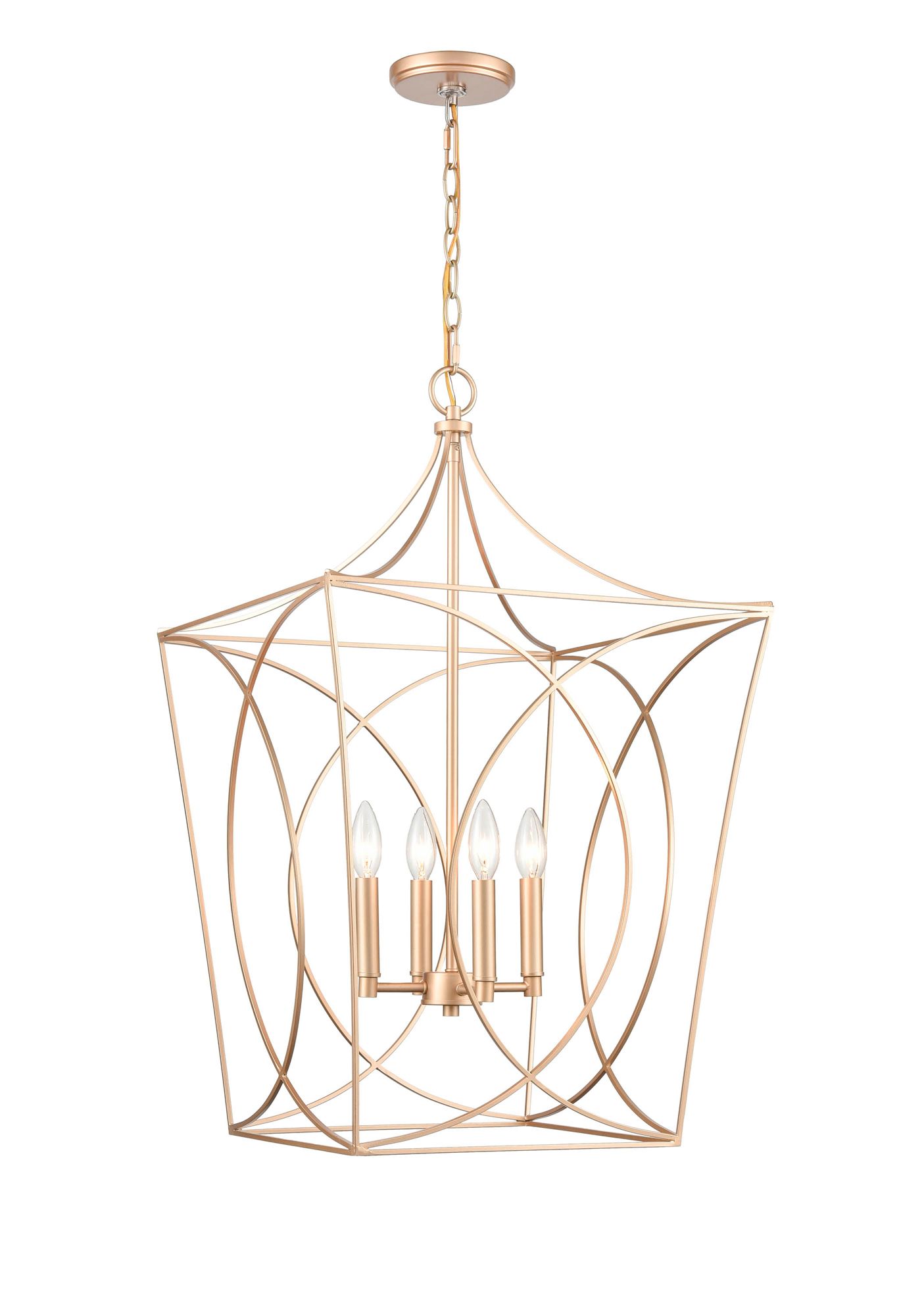 Image 2 Millennium Tracy 4-Light 18" Painted Modern Gold Pendant more views