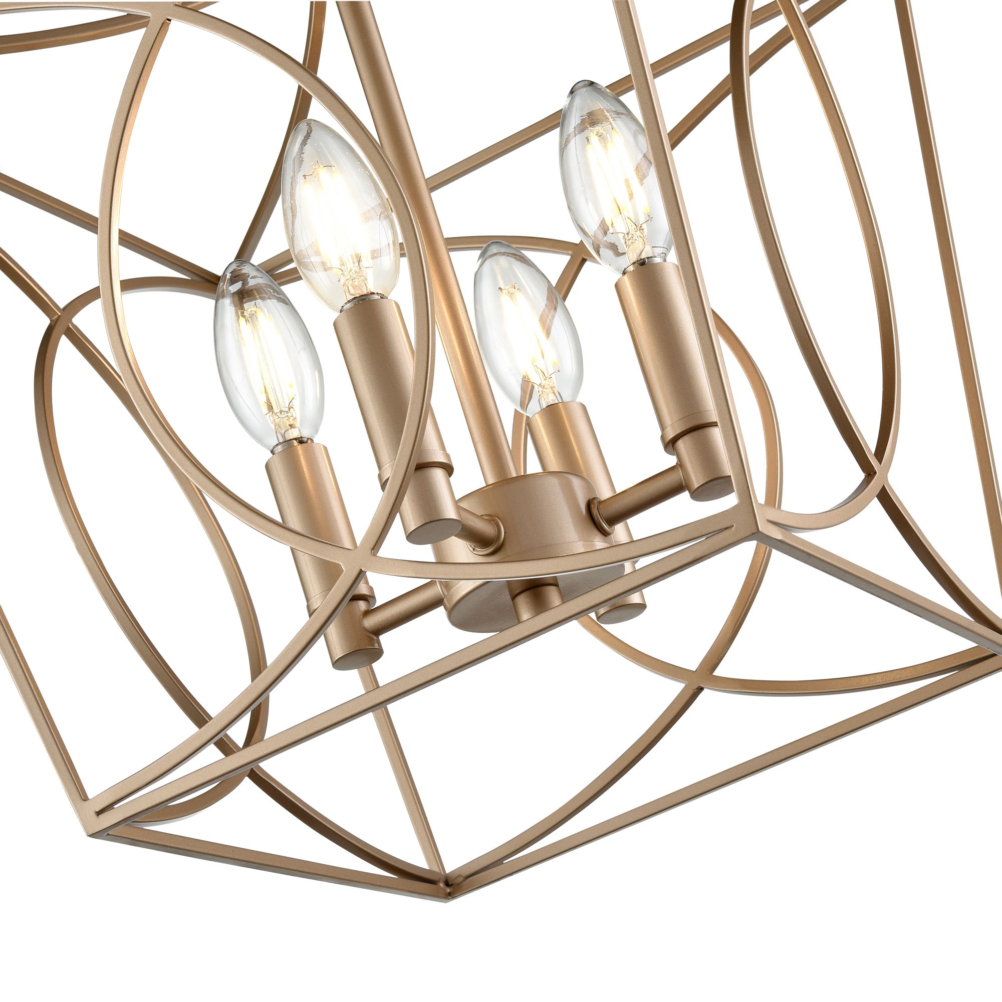 Image 6 Millennium Tracy 4-Light Indoor Semi-Flush in Painted Modern Gold more views