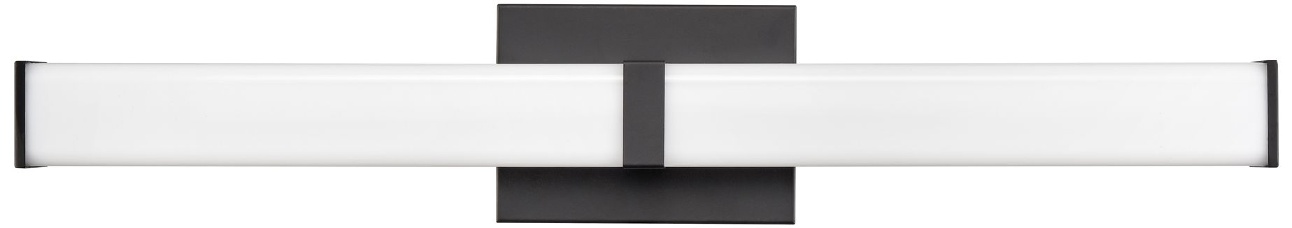 Millennium Tron LED 24" Matte Black Vanity Light with Plastic Shade
