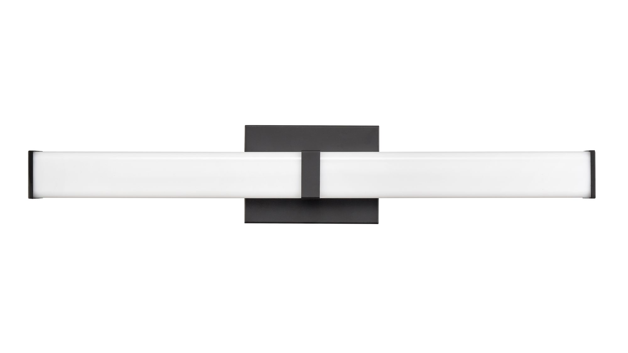 Image 2 Millennium Tron LED 24" Matte Black Vanity Light with Plastic Shade more views