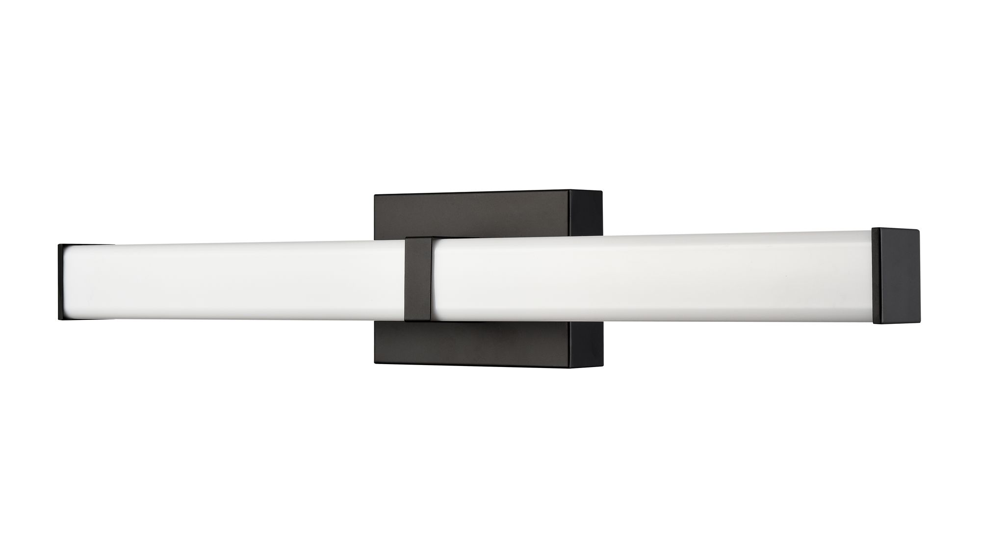 Image 3 Millennium Tron LED 24" Matte Black Vanity Light with Plastic Shade more views