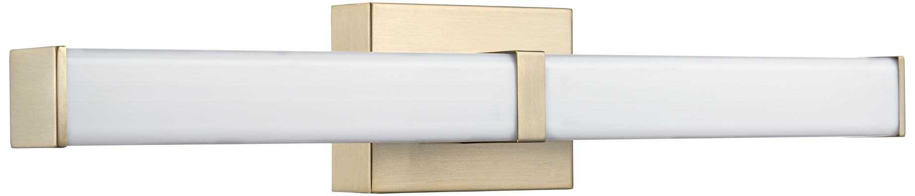 Millennium Tron LED 24" Modern Gold Vanity Light with Acrylic Shade