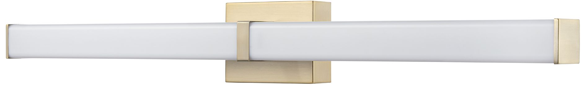Millennium Tron LED 36" Modern Gold Vanity Light with Acrylic Shade