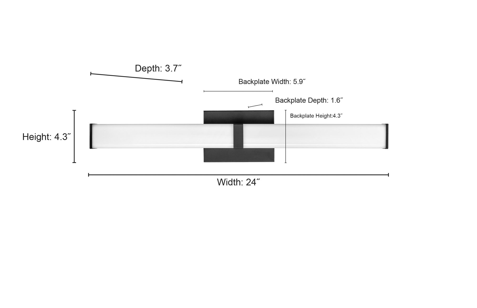 Image 7 Millennium Tron Vanity LED Matte Black more views