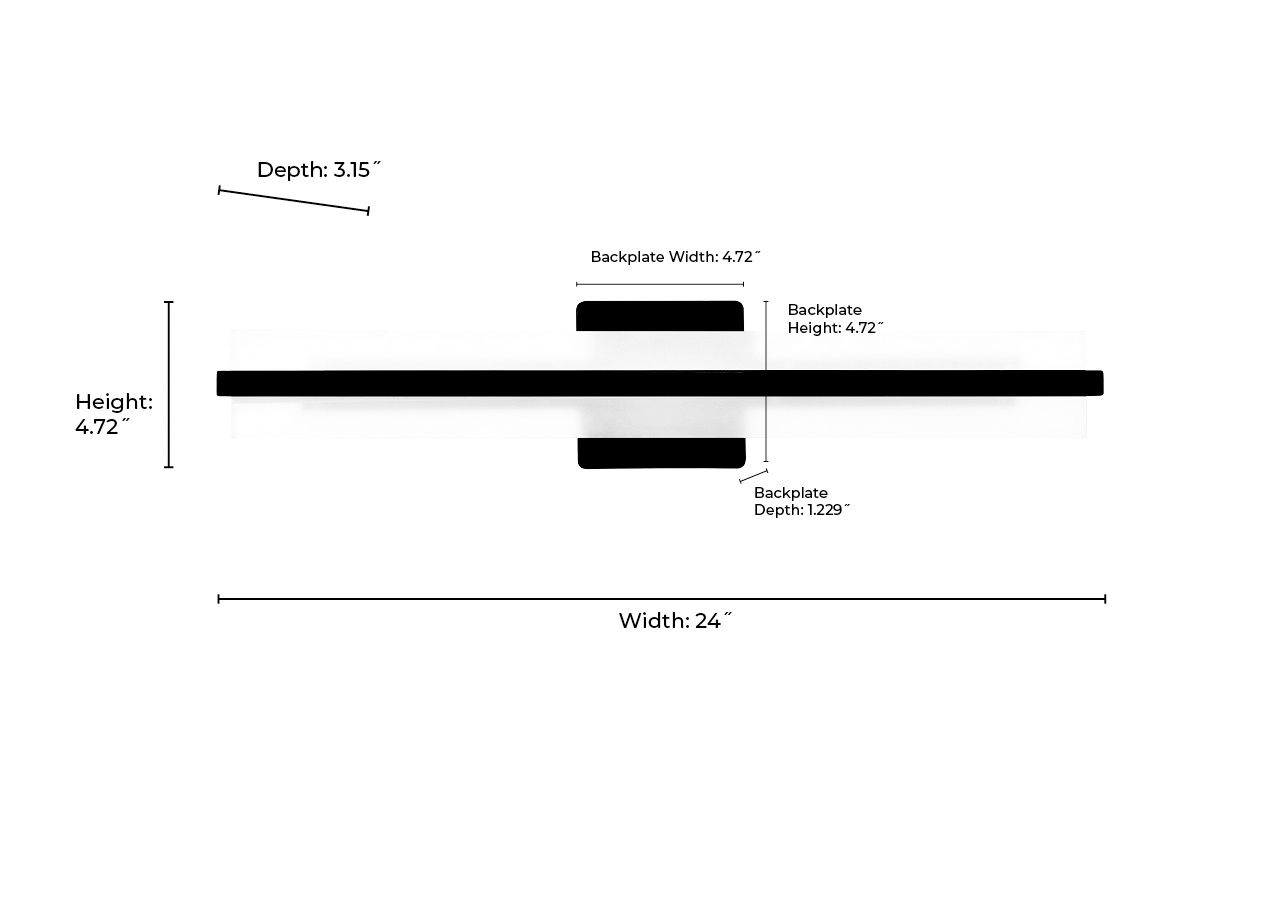 Image 5 Millennium Troy Vanity LED Matte Black more views