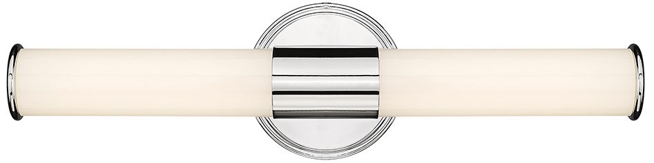 Millennium Trumann LED 18" Polished Chrome Vanity Light with Plastic Shade