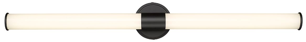 Millennium Trumann LED 36" Matte Black Vanity Light with Plastic Shade