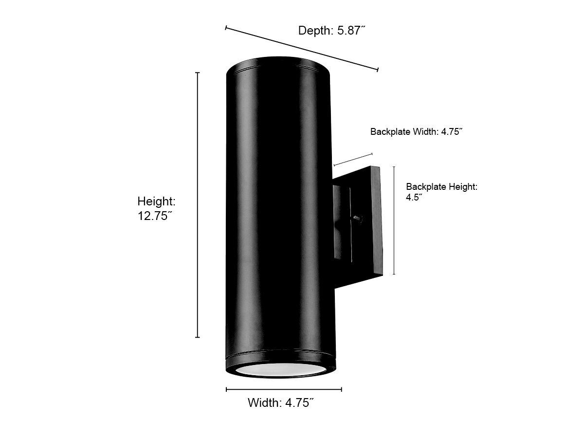 Image 7 Millennium Vegas 2-Light 12.75" Powder Coated Black Outdoor Wall Sconce more views