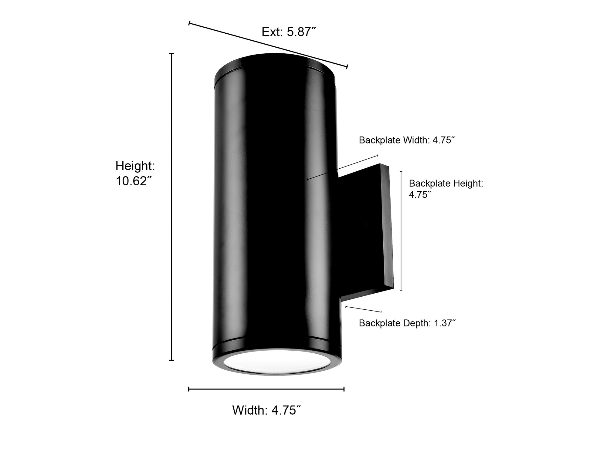 Image 7 Millennium Vegas LED 4.75" Powder Coated Black Outdoor Wall Sconce more views