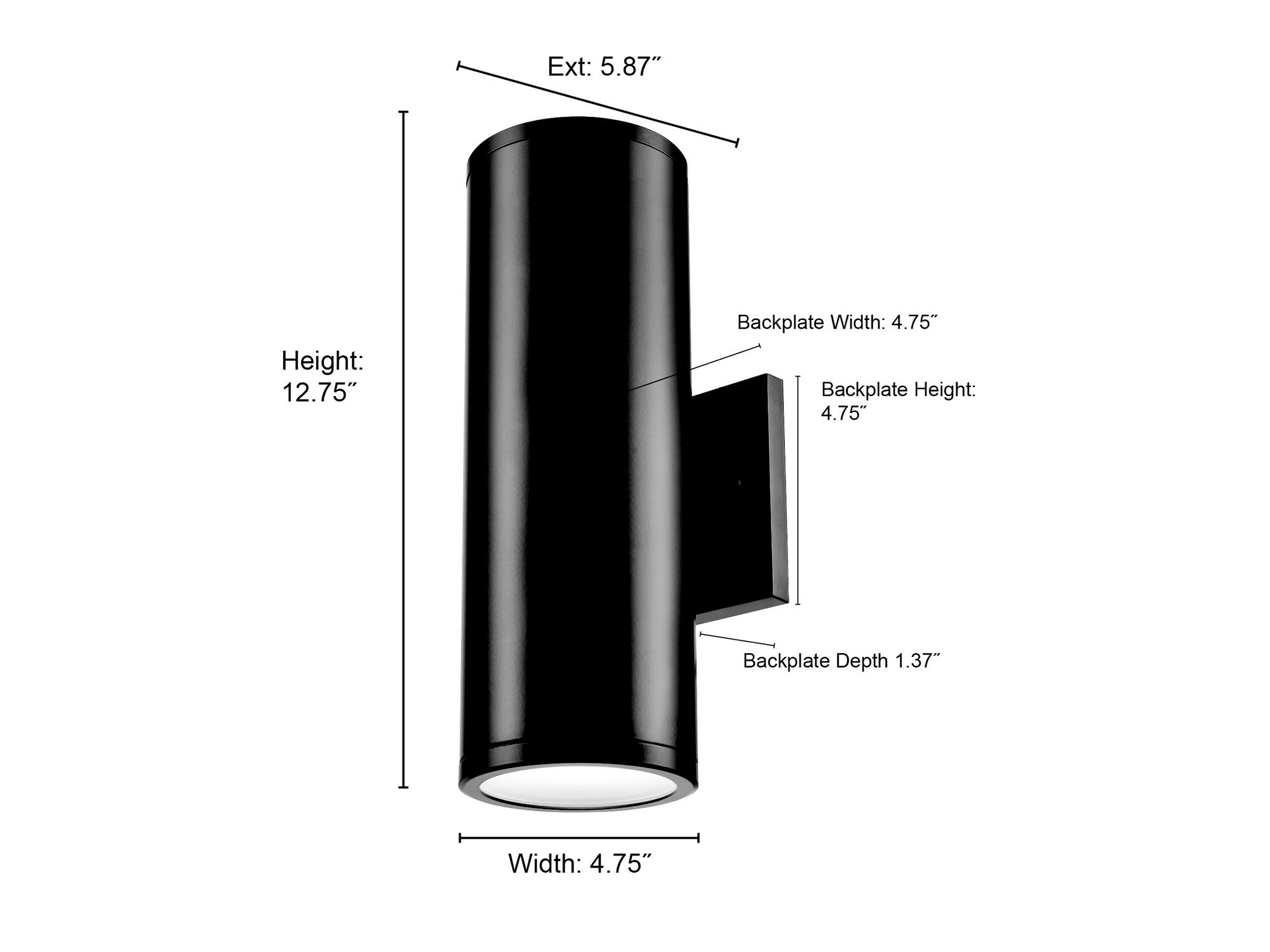 Image 7 Millennium Vegas LED 4.75" Powder Coated Black Outdoor Wall Sconce more views
