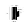 7_Millennium Vegas Outdoor Wall Sconce Powder Coated Black more views